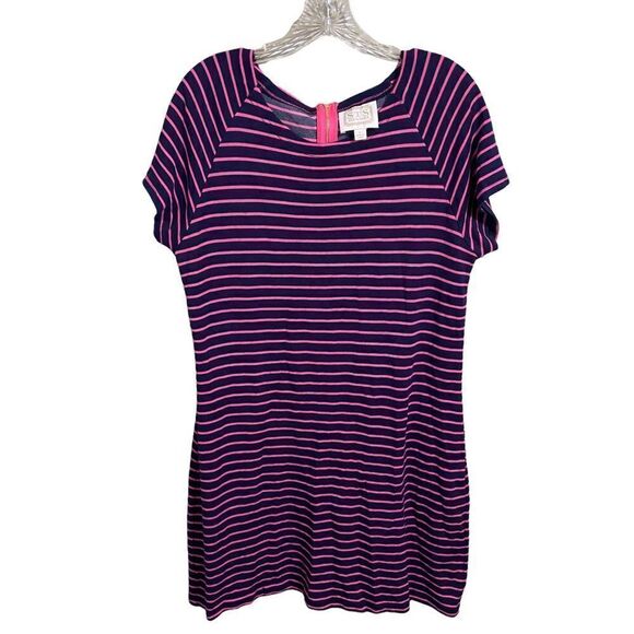 𝅺nwot Sail To Sable Striped Tee Shirt Dress Size LARGE - Picture 2 of 7